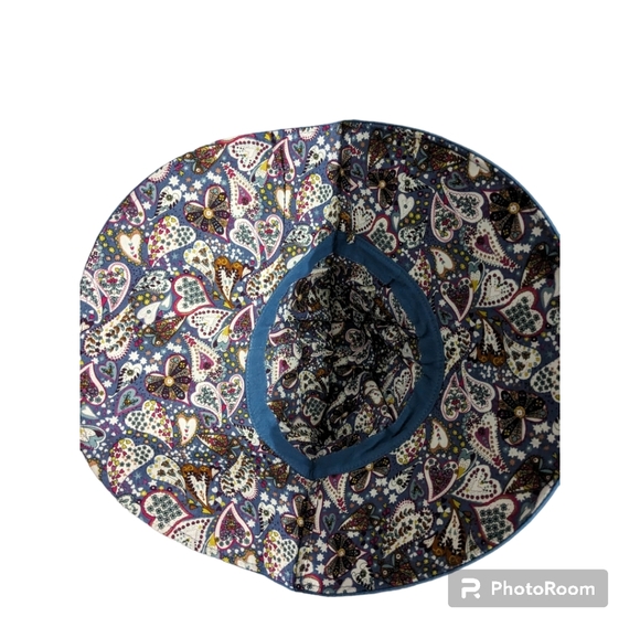 Wide Brim Hat. Reversible. Blue/Multi color. NWT. - Picture 4 of 12